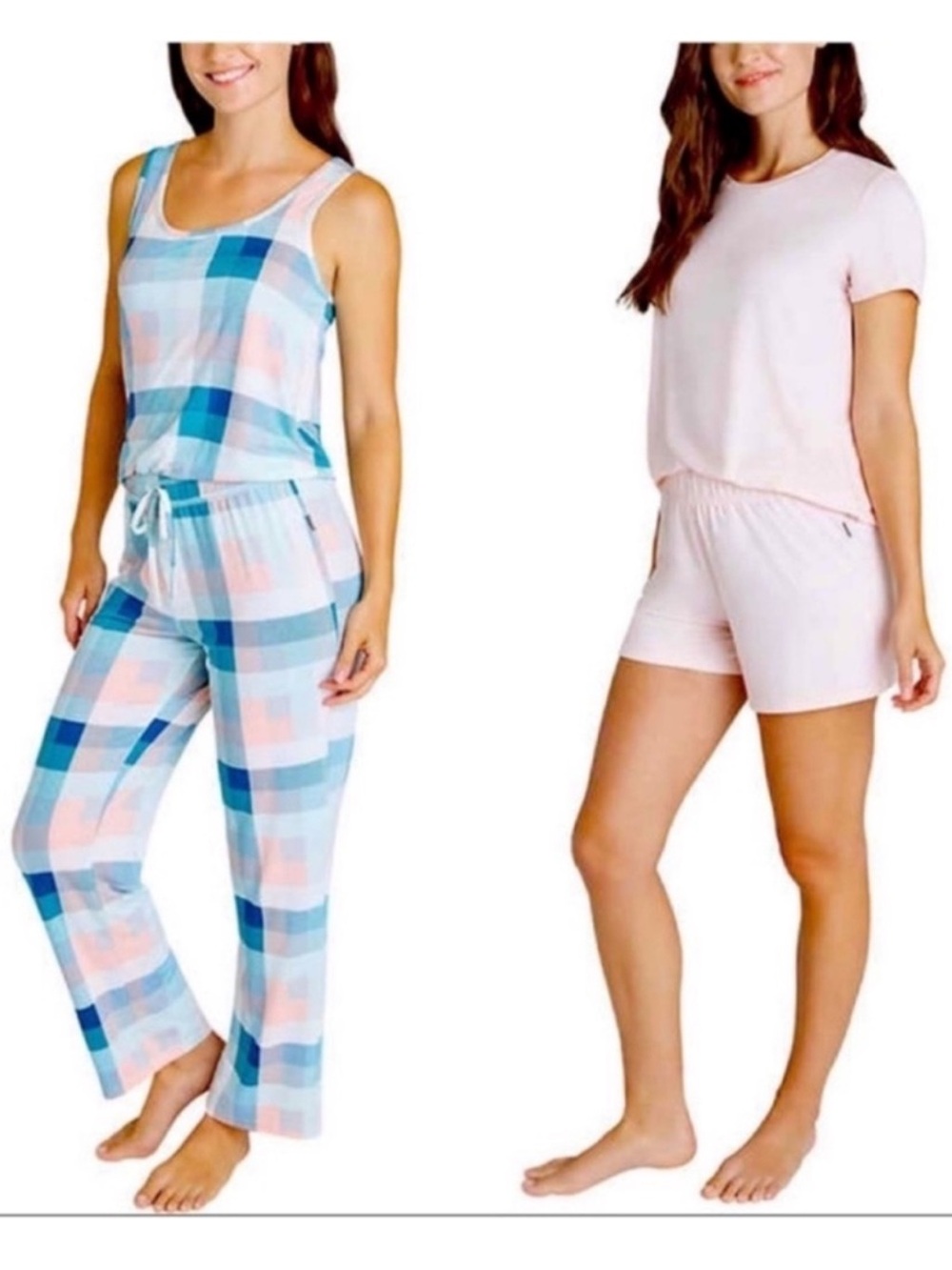 NWT Eddie Bauer Ladies 4-Piece Pajama Set TEAL - size S comfy summer loungewear